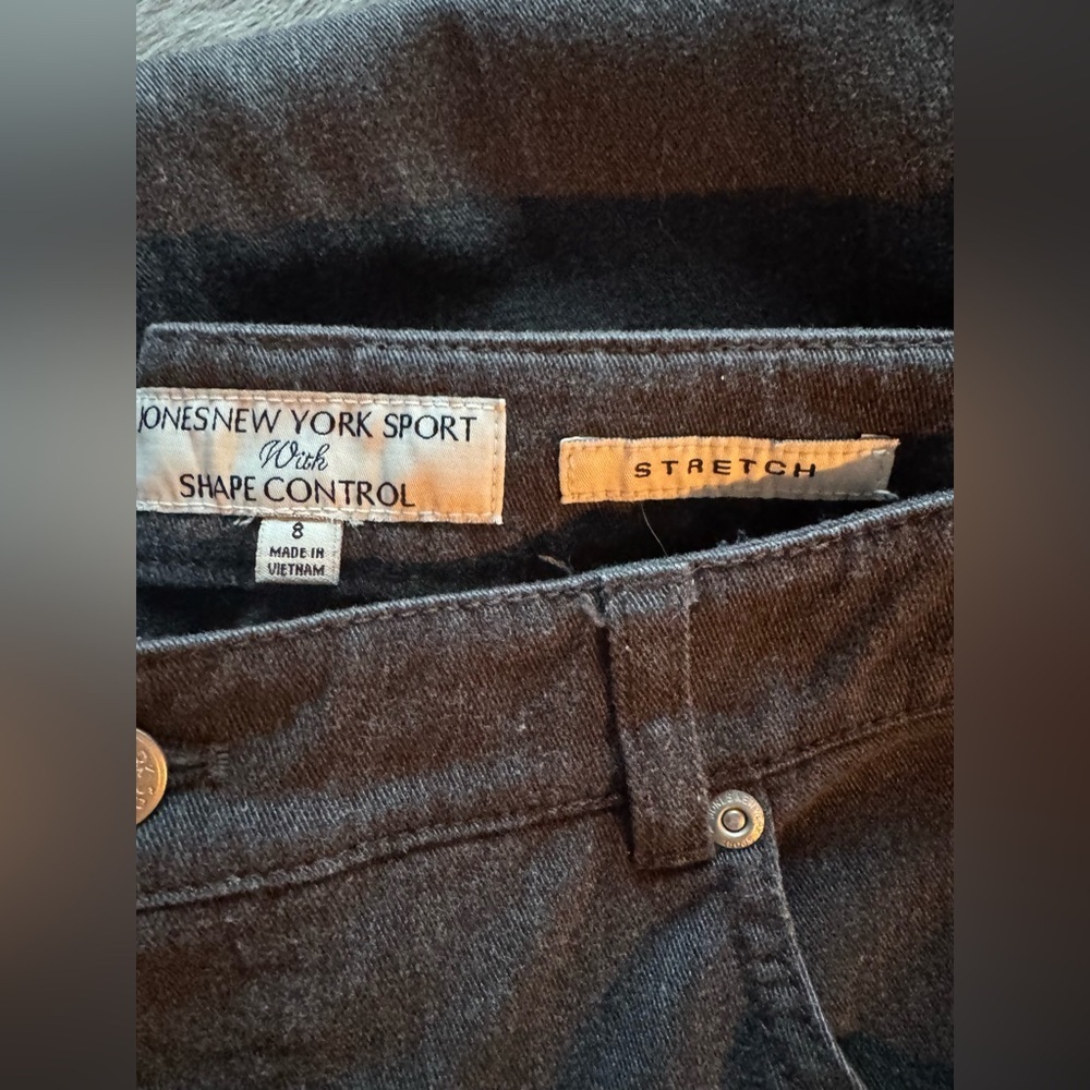 Jones New York Black High-Rise Wide Leg Jeans - Picture 8 of 10